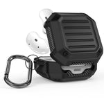 Custodia protettiva per auricolari da viaggio in fibra di carbonio antiurto con gancio, For Samsung Galaxy Buds Live / Buds 2 / Buds Pro / Buds 2 Pro