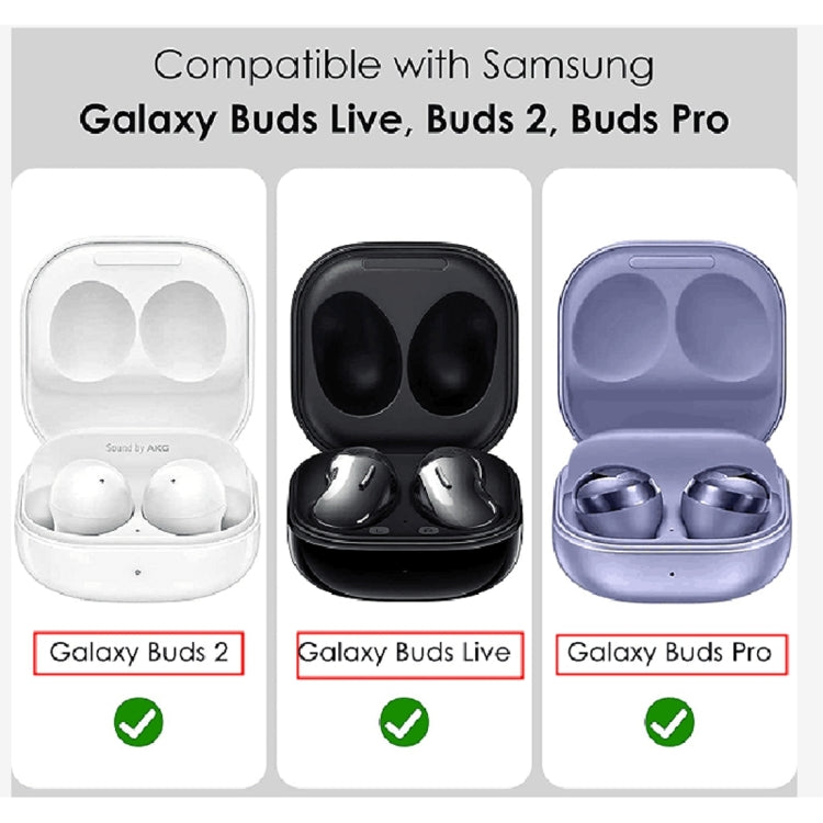 Custodia protettiva per auricolari da viaggio in fibra di carbonio antiurto con gancio, For Samsung Galaxy Buds Live / Buds 2 / Buds Pro / Buds 2 Pro
