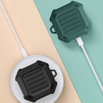 Custodia protettiva per auricolari da viaggio in fibra di carbonio antiurto con gancio, For Samsung Galaxy Buds Live / Buds 2 / Buds Pro / Buds 2 Pro