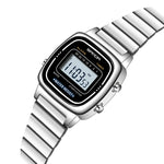SANDA 6053 Square LED Digital Display Dial Running Seconds Sveglia Orologio elettronico da donna