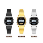 SANDA 6053 Square LED Digital Display Dial Running Seconds Sveglia Orologio elettronico da donna