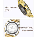 SANDA 6053 Square LED Digital Display Dial Running Seconds Sveglia Orologio elettronico da donna