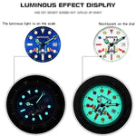 SANDA 6078 Orologio al quarzo da donna con quadrante fluorescente e cinturino trasparente