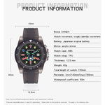 SANDA 6078 Orologio al quarzo da donna con quadrante fluorescente e cinturino trasparente