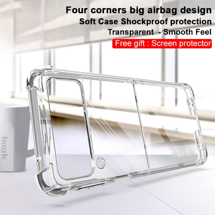 IMAK Custodia in TPU antiurto per airbag all-inclusive con protezione per lo schermo, For Samsung Galaxy Z Flip3 5G