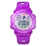 SKMEI 1451 Cronometro digitale a LED Cronografo Orologio elettronico sportivo per bambini luminoso, 1451(Transparent Pink Blue), 1451(Transparent Pink), 1451(Transparent Purple), 1451(Transparent Sky Blue), 1451(Transparent Rose Red)                   ...