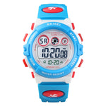 SKMEI 1451 Cronometro digitale a LED Cronografo Orologio elettronico sportivo per bambini luminoso, 1451(Transparent Pink Blue), 1451(Transparent Pink), 1451(Transparent Purple), 1451(Transparent Sky Blue), 1451(Transparent Rose Red)                   ...