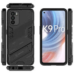 Punk Armor 2 in 1 PC + custodia per telefono antiurto in TPU con supporto invisibile, For OPPO K9 Pro, For Samsung Galaxy M52 5G