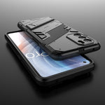 Punk Armor 2 in 1 PC + custodia per telefono antiurto in TPU con supporto invisibile, For OPPO K9 Pro, For Samsung Galaxy M52 5G