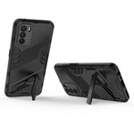 Punk Armor 2 in 1 PC + custodia per telefono antiurto in TPU con supporto invisibile, For OPPO K9 Pro, For Samsung Galaxy M52 5G