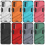 Punk Armor 2 in 1 PC + custodia per telefono antiurto in TPU con supporto invisibile, For OPPO K9 Pro, For Samsung Galaxy M52 5G
