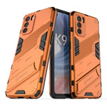 Punk Armor 2 in 1 PC + custodia per telefono antiurto in TPU con supporto invisibile, For OPPO K9 Pro, For Samsung Galaxy M52 5G