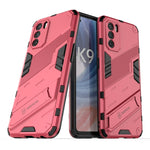 Punk Armor 2 in 1 PC + custodia per telefono antiurto in TPU con supporto invisibile, For OPPO K9 Pro, For Samsung Galaxy M52 5G