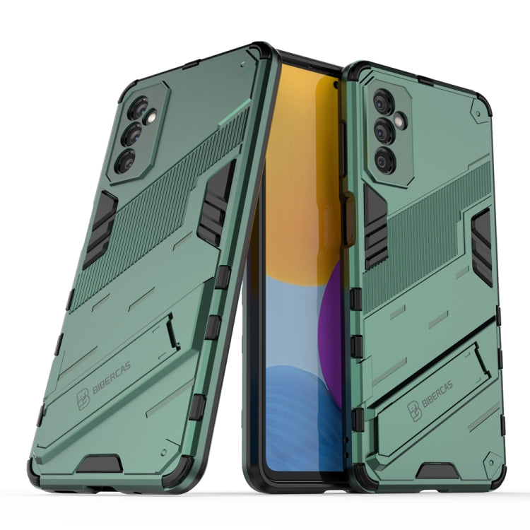 Punk Armor 2 in 1 PC + custodia per telefono antiurto in TPU con supporto invisibile, For OPPO K9 Pro, For Samsung Galaxy M52 5G