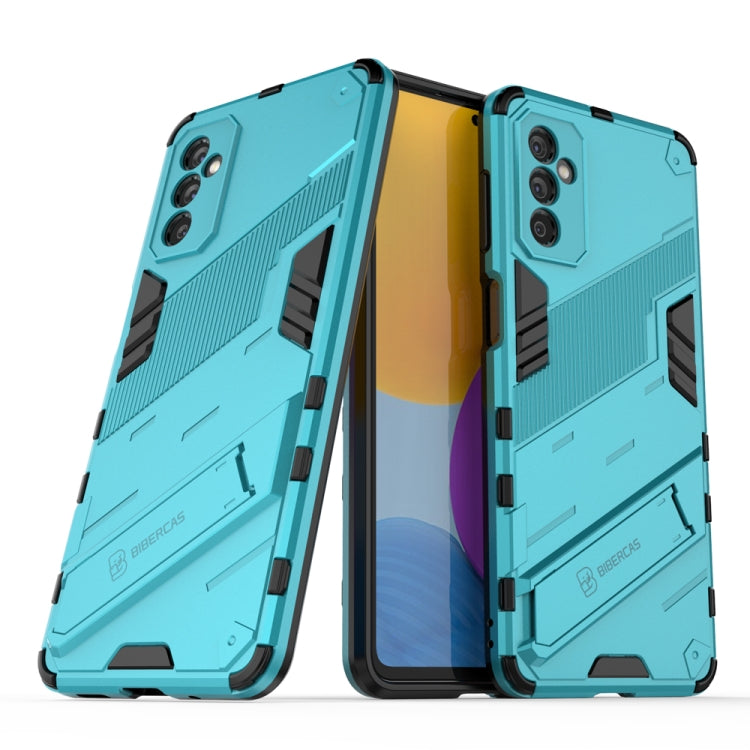 Punk Armor 2 in 1 PC + custodia per telefono antiurto in TPU con supporto invisibile, For OPPO K9 Pro, For Samsung Galaxy M52 5G