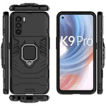 Custodia protettiva antiurto per PC + TPU con supporto per anello magnetico, For OPPO K9 Pro, For Samsung Galaxy M52 5G