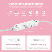 ONIKUMA X10 Cuffie da gioco regolabili con luce a LED per auto con microfono