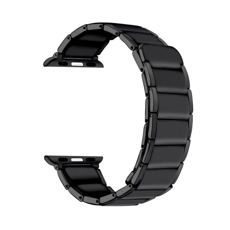 Cinturino di ricambio per cinturino di ricambio in acciaio magnetico con giunto di bambù per la serie Apple Watch, 7 41mm / 6&SE&5&4 40mm / 3&2&1 38mm, 7 45mm / 6&SE&5&4 44mm / 3&2&1 42mm