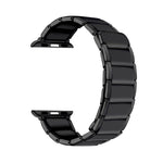 Cinturino di ricambio per cinturino di ricambio in acciaio magnetico con giunto di bambù per la serie Apple Watch, 7 41mm / 6&SE&5&4 40mm / 3&2&1 38mm, 7 45mm / 6&SE&5&4 44mm / 3&2&1 42mm