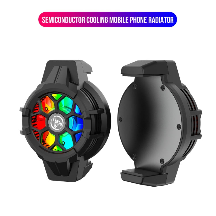 HXSJ P10 Supporto portatile per radiatore per telefono cellulare da gioco con retroilluminazione arcobaleno, P10