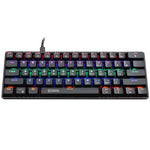 HXSJ V900 Tastiera cablata meccanica con effetti di luce a 61 tasti, Black Red, Black White, Black, White