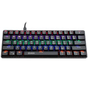 HXSJ V900 Tastiera cablata meccanica con effetti di luce a 61 tasti, Black Red, Black White, Black, White