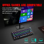 HXSJ V900 Tastiera cablata meccanica con effetti di luce a 61 tasti, Black Red, Black White, Black, White