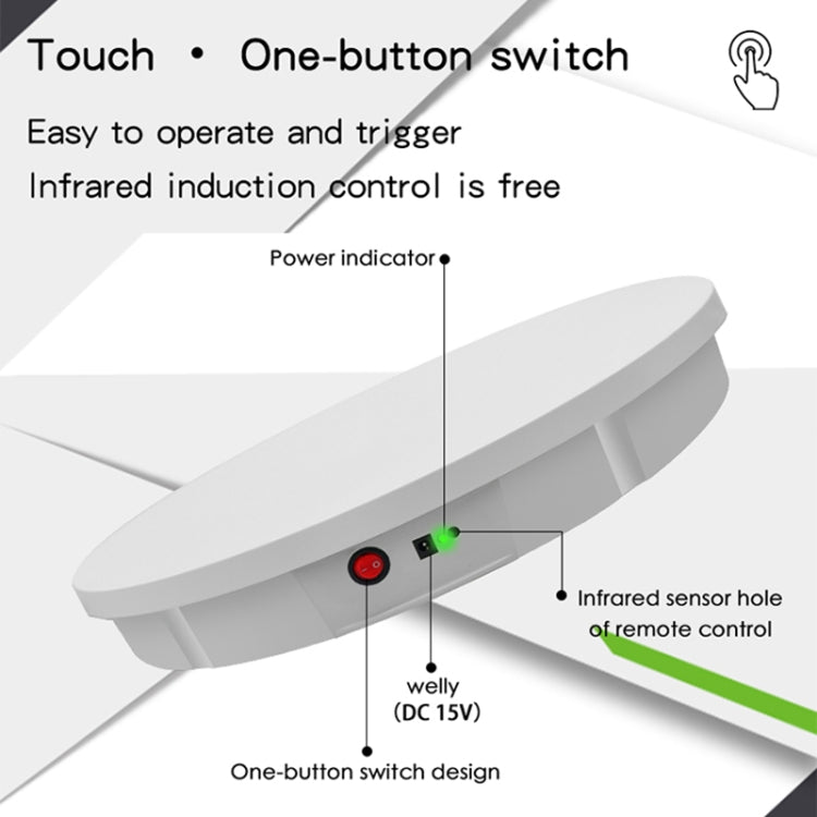 Giradischi girevole elettrico con telecomando da 52 cm Espositore per giradischi per riprese video Giradischi, potenza di ricarica, 52cm, Charging Power,US Plug, 52cm, Charging Power,EU Plug, 52cm, Charging Power,AU Plug, 52cm, Charging Power,UK Plug  ...