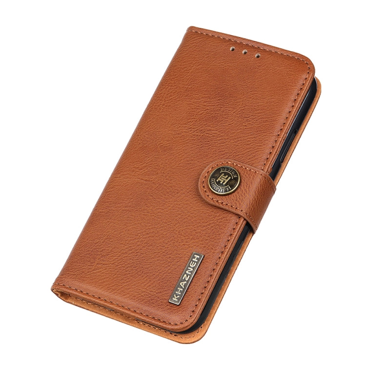 KHAZNEH Custodia per telefono in pelle a conchiglia orizzontale con trama in pelle bovina, For OnePlus 9RT 5G, For OPPO Realme 8i, For Huawei nova 8i / Honor 50 Lite