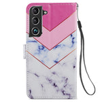Custodia in pelle per telefono a conchiglia orizzontale con motivo dipinto con supporto, slot per schede e cornice per foto, For Samsung Galaxy S22 5G, For Samsung Galaxy S22+ 5G, For Samaung Galaxy S22 Ultra 5G
