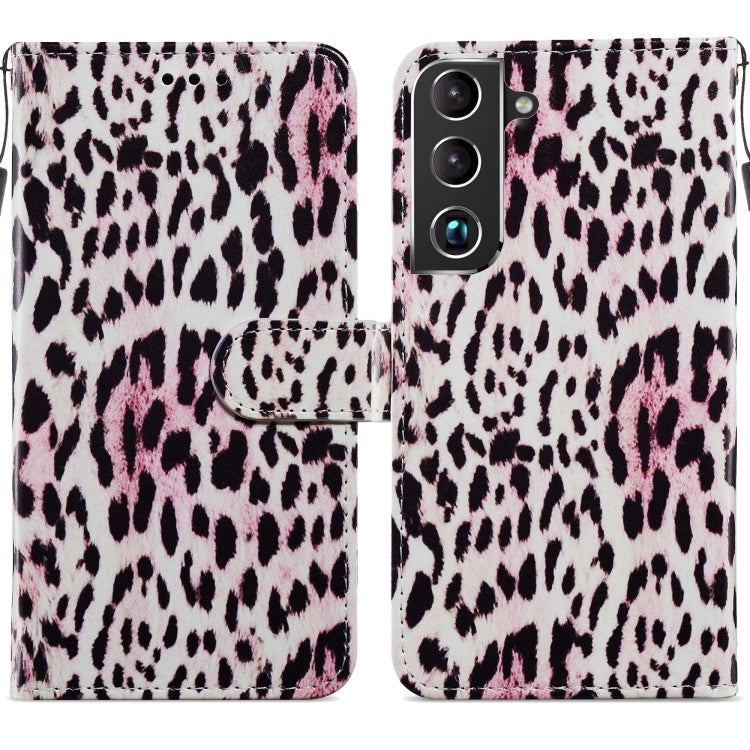 Custodia in pelle per telefono a conchiglia orizzontale con motivo dipinto con supporto, slot per schede e cornice per foto, For Samsung Galaxy S22 5G, For Samsung Galaxy S22+ 5G, For Samaung Galaxy S22 Ultra 5G