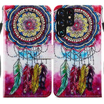 Custodia in pelle per telefono a conchiglia orizzontale con motivo dipinto con supporto, slot per schede e cornice per foto, For Samsung Galaxy S22 5G, For Samsung Galaxy S22+ 5G, For Samaung Galaxy S22 Ultra 5G