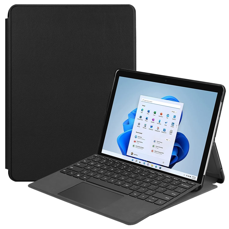 Custodia in pelle per tablet a vibrazione orizzontale pressata elettrica tinta unita con supporto, For Microsoft Surface Pro 8
