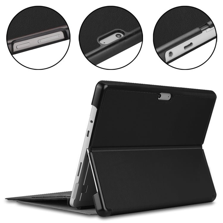 Custodia in pelle per tablet a vibrazione orizzontale pressata elettrica tinta unita con supporto, For Microsoft Surface Pro 8