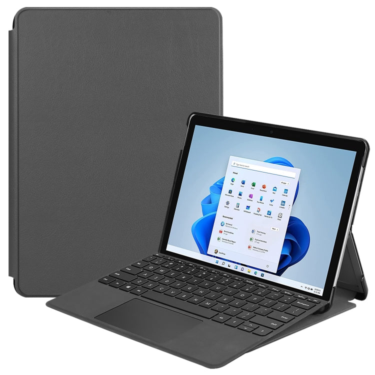 Custodia in pelle per tablet a vibrazione orizzontale pressata elettrica tinta unita con supporto, For Microsoft Surface Pro 8