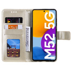 Custodia portafoglio in pelle con slot carte per Galaxy M52 5G