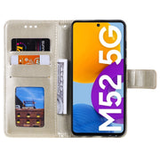 Custodia in pelle per telefono a conchiglia orizzontale in rilievo fiore totem con supporto, slot per schede e portafoglio, For Samsung Galaxy A03, For Samsung Galaxy M52 5G, For Xiaomi Poco X3 GT, For Xiaomi Redmi Note 11