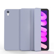 Custodia in pelle per tablet in TPU opaco a doppia faccia con supporto a 3 pieghe e funzione Sleep / Wake-up, For iPad mini 2024 / mini 6