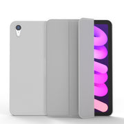 Custodia in pelle per tablet in TPU opaco a doppia faccia con supporto a 3 pieghe e funzione Sleep / Wake-up, For iPad mini 2024 / mini 6