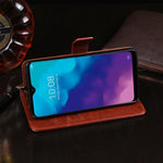 idewei Custodia per telefono in pelle a conchiglia orizzontale con trama Crazy Horse con supporto e slot per carte e portafoglio, For ZTE Blade V30 Vita, For Huawei Honor X30i
