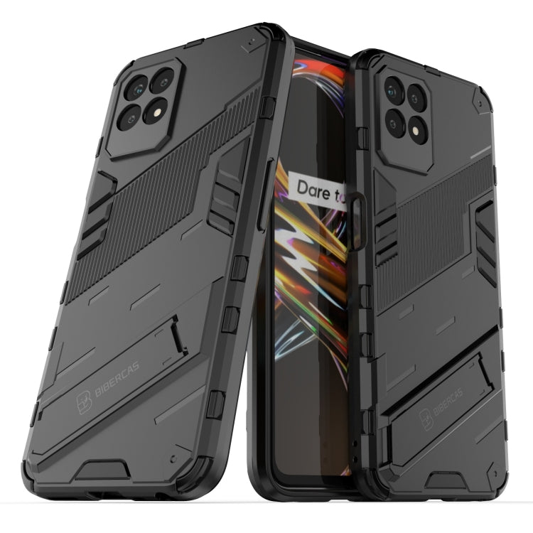 Punk Armor 2 in 1 PC + custodia per telefono antiurto in TPU con supporto invisibile, For Realme 8i