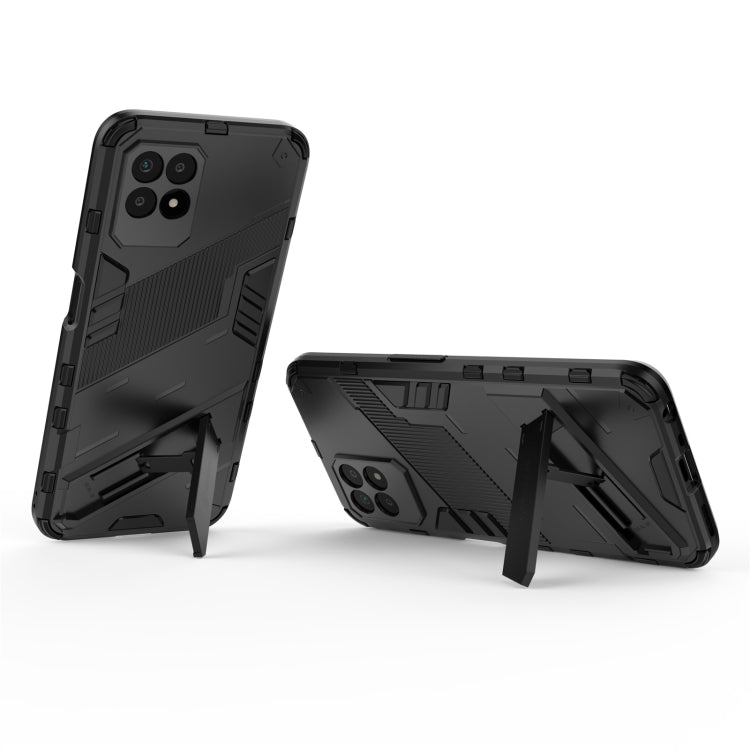 Punk Armor 2 in 1 PC + custodia per telefono antiurto in TPU con supporto invisibile, For Realme 8i