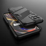 Punk Armor 2 in 1 PC + custodia per telefono antiurto in TPU con supporto invisibile, For Realme 8i