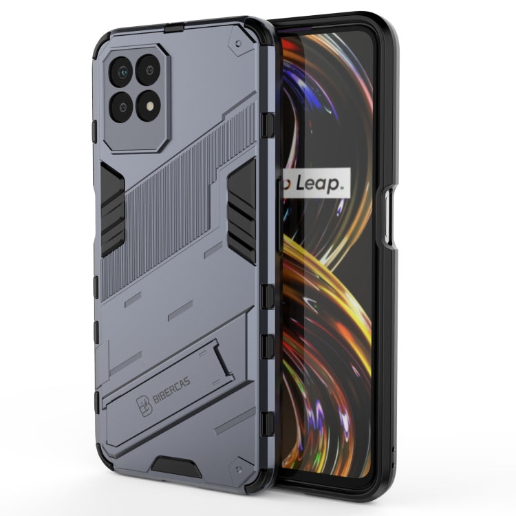 Punk Armor 2 in 1 PC + custodia per telefono antiurto in TPU con supporto invisibile, For Realme 8i