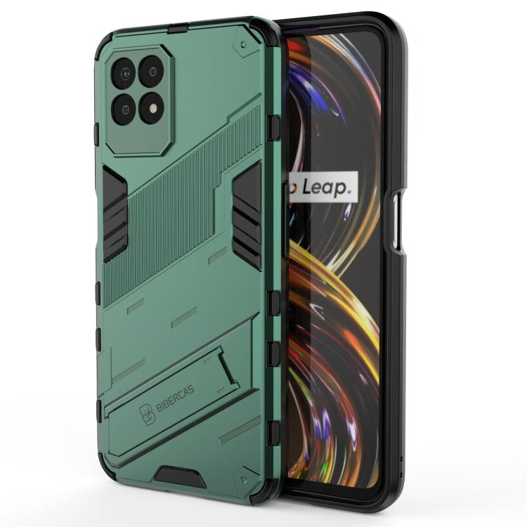 Punk Armor 2 in 1 PC + custodia per telefono antiurto in TPU con supporto invisibile, For Realme 8i