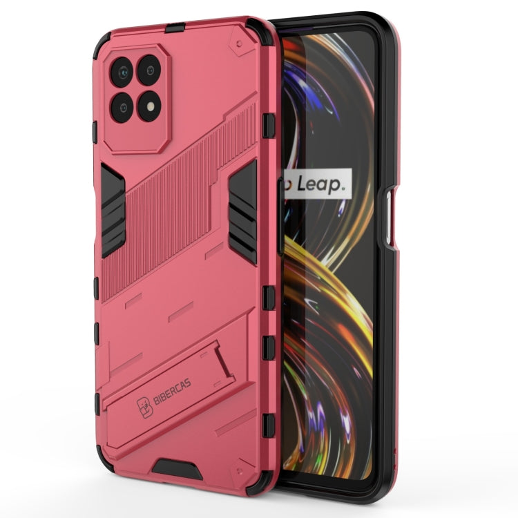 Punk Armor 2 in 1 PC + custodia per telefono antiurto in TPU con supporto invisibile, For Realme 8i