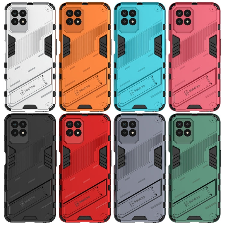 Punk Armor 2 in 1 PC + custodia per telefono antiurto in TPU con supporto invisibile, For Realme 8i