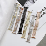 Cinturino di ricambio in acciaio inossidabile a forma di fulmine per la serie Apple Watch, 7 41mm / 6&SE&5&4 40mm / 3&2&1 38mm, 7 45mm / 6&SE&5&4 44mm / 3&2&1 42mm