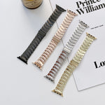 Cinturino di ricambio in acciaio inossidabile a forma di fulmine per la serie Apple Watch, 7 41mm / 6&SE&5&4 40mm / 3&2&1 38mm, 7 45mm / 6&SE&5&4 44mm / 3&2&1 42mm