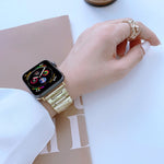 Cinturino di ricambio in acciaio inossidabile a forma di fulmine per la serie Apple Watch, 7 41mm / 6&SE&5&4 40mm / 3&2&1 38mm, 7 45mm / 6&SE&5&4 44mm / 3&2&1 42mm
